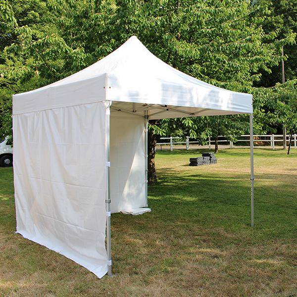 Tente canopy Pliable 3 x 3 Mètres avec 4 rideaux blanc